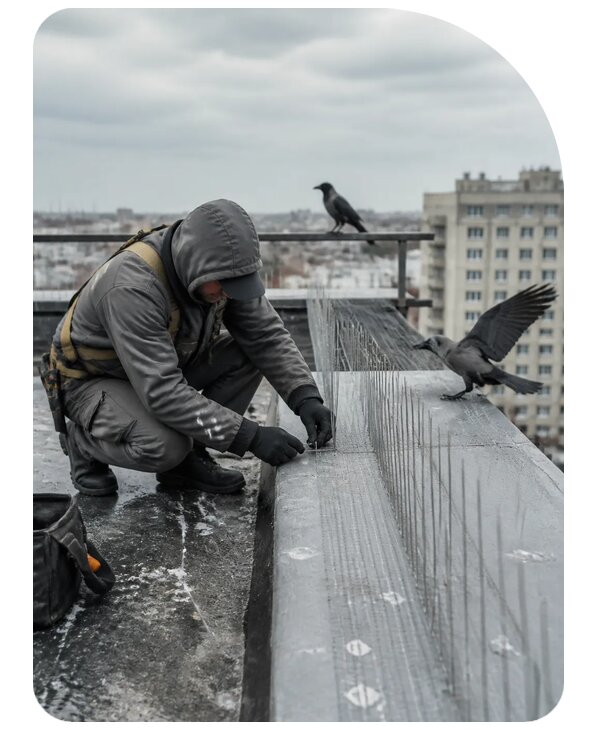Защита от ворон под ключ в Лабинске по цене от 5362 р. | Сенат-Лбк